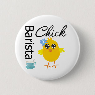 Macaron Rond 5 Cm Barista Chick