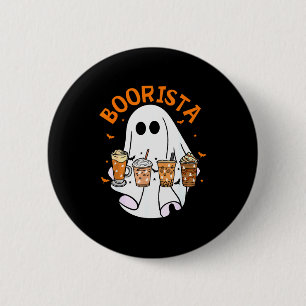 Macaron Rond 5 Cm Barista fantôme de café Boorista Halloween Soky Se