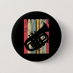 Macaron Rond 5 Cm Baritone Saxophone Horse Marching Band Major Gear 
