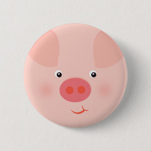 Macaron Rond 5 Cm Barnyard Piggy