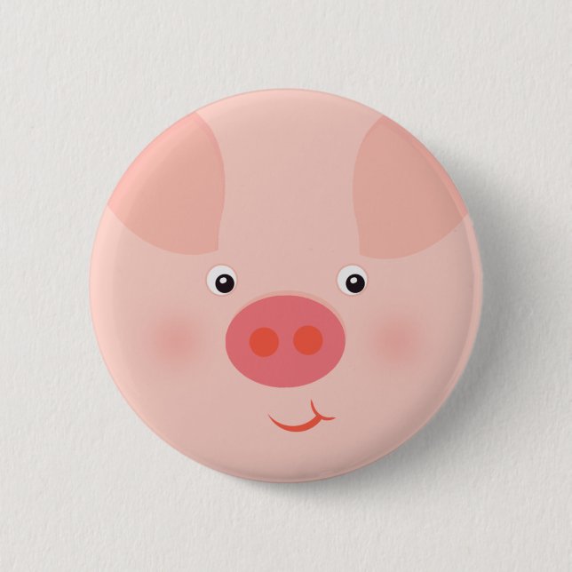 Macaron Rond 5 Cm Barnyard Piggy (Devant)
