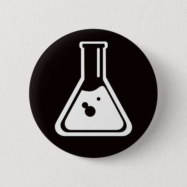 Macaron Rond 5 Cm Barre Beakers (logo) - Bouton (Devant)
