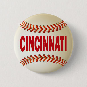 MACARON ROND 5 CM BASE-BALL DE CINCINNATI