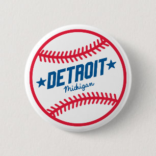 Macaron Rond 5 Cm Base-ball de Detroit