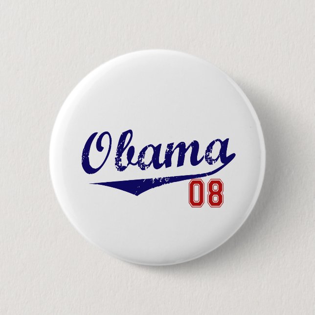 Macaron Rond 5 Cm baseall d'obama (Devant)