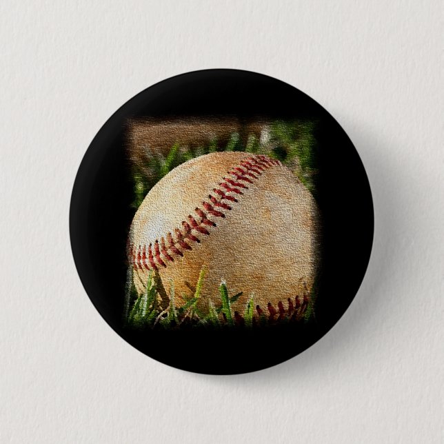 Macaron Rond 5 Cm Baseball (Devant)