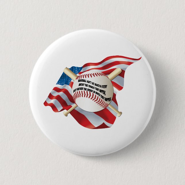 Macaron Rond 5 Cm Baseball américain (Devant)