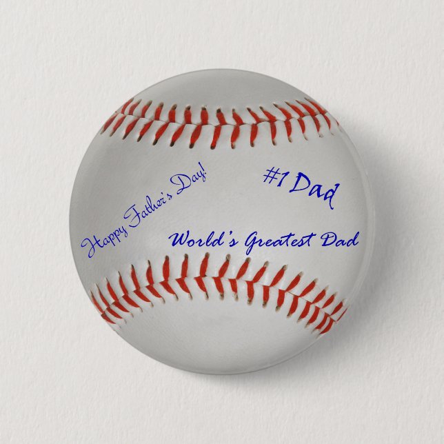 Macaron Rond 5 Cm Baseball autographe (Devant)