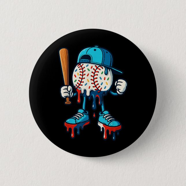 Macaron Rond 5 Cm Baseball Lifestyle 101 Vêtements Jeune Baseball Dr (Devant)