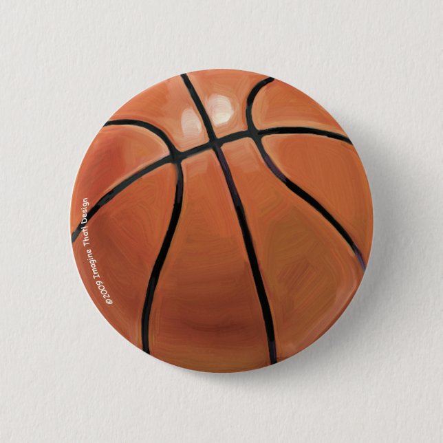 Macaron Rond 5 Cm Basket-ball (Devant)