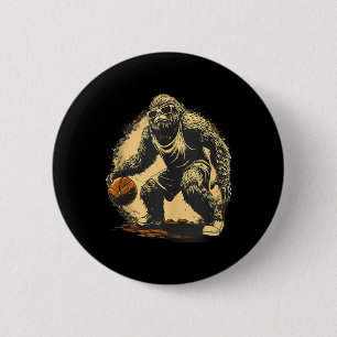 Macaron Rond 5 Cm Basket-ball Art Basketball Lover Dessin Gorill