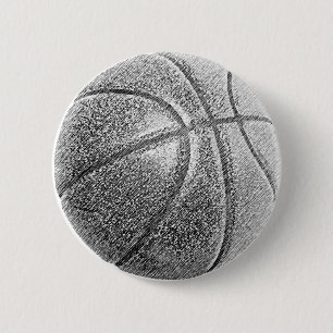 Macaron Rond 5 Cm Basket-ball avec effet crayon