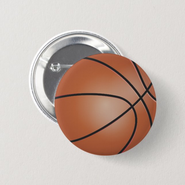 Macaron Rond 5 Cm Basket-ball Brown (Devant & derrière)