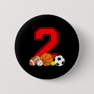 Macaron Rond 5 Cm Basket-ball de baseball de 2 ans Bir de baseball