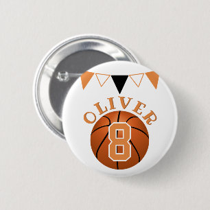 Macaron Rond 5 Cm Basketball Ball Bunting drapeaux Anniversaire de e