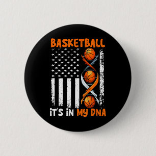 Macaron Rond 5 Cm Basketball C'est dans mon ADN amusant Joueur entra