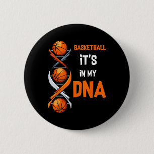 Macaron Rond 5 Cm Basketball C'est dans mon ADN Fun Player Coach Tea