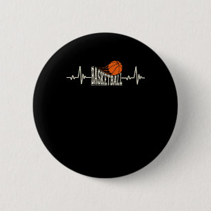Macaron Rond 5 Cm Basketball Heartbeat 3