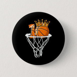 Macaron Rond 5 Cm Basketball Joyeux 10e anniversaire Boy Bball 10 an