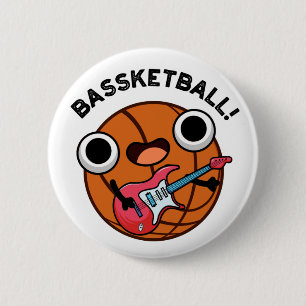 Macaron Rond 5 Cm Bassketball Funny Basketball Musique Pun
