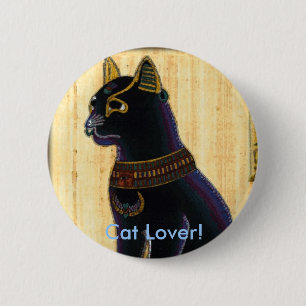 Macaron Rond 5 Cm BASTET ~ Chat Dieu