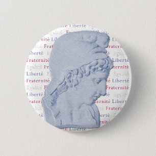 Macaron Rond 5 Cm Bastille de Liberty Equality Fraternity