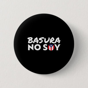 Macaron Rond 5 Cm Basura No Soy Porto Rico Drapeau Je ne suis pas Sp