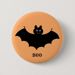 Macaron Rond 5 Cm Bat d'Halloween Éffrayant