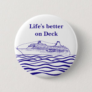Macaron Rond 5 Cm Bateau de bateau de croisière voilier