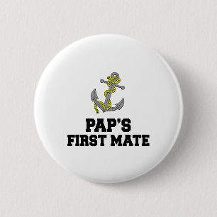 Macaron Rond 5 Cm Bateau du petit-fils de Pap's First Mate de Kids