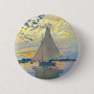 Macaron Rond 5 Cm Bateau Monet au Petit-Gennevilliers