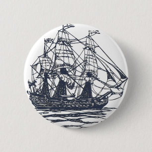 Macaron Rond 5 Cm Bateau nautique