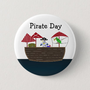 Macaron Rond 5 Cm Bateau pirate