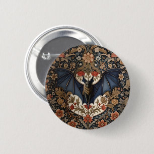 Macaron Rond 5 Cm Bateau volant - Moderne William Morris Floral