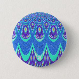 Macaron Rond 5 Cm Batik bleu