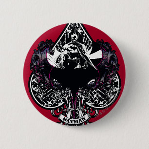 Macaron Rond 5 Cm Batman Ace of Spaces Crest gothique