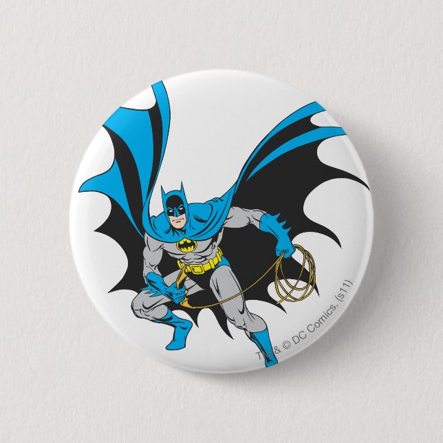 Macaron Rond 5 Cm Batman avec corde (Devant)