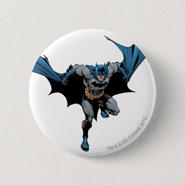 Macaron Rond 5 Cm Batman Cape comme des ailes (Devant)