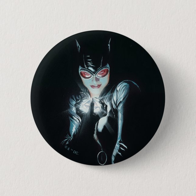 Macaron Rond 5 Cm Batman Catwoman Faces of Evil Cover Illustration (Devant)
