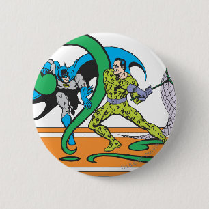 Macaron Rond 5 Cm Batman combat Riddler