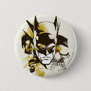 Macaron Rond 5 Cm Batman Cowl et Skuls