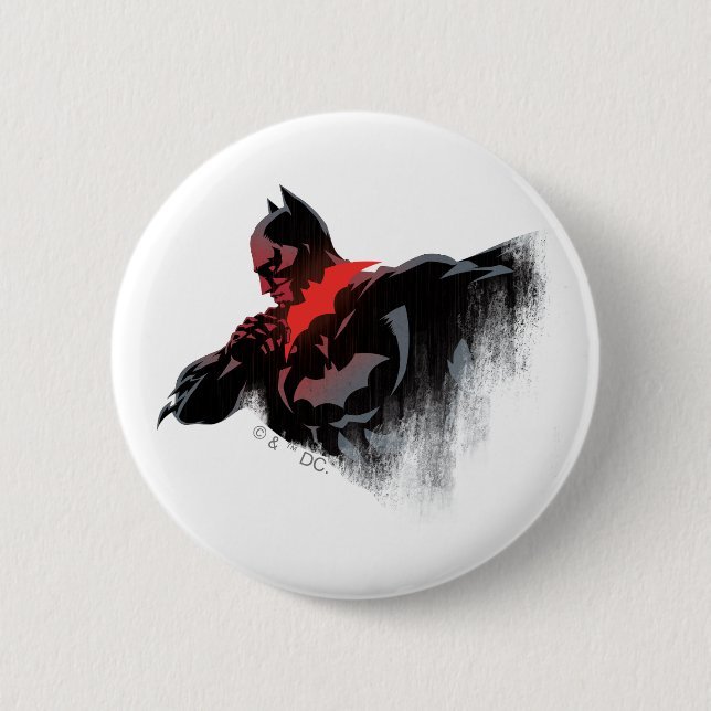 Macaron Rond 5 Cm Batman Crimson Batarang (Devant)