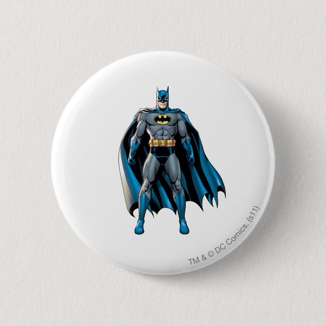 Macaron Rond 5 Cm Batman, héroïque (Devant)