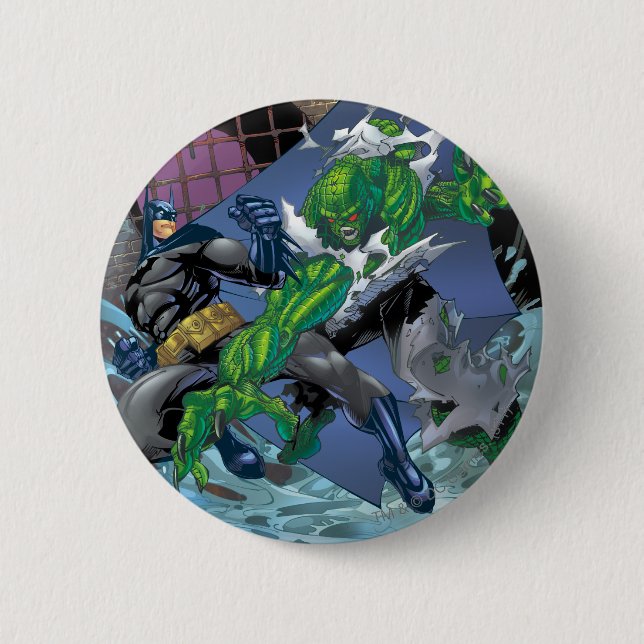 Macaron Rond 5 Cm Batman - Killer Croc (Devant)