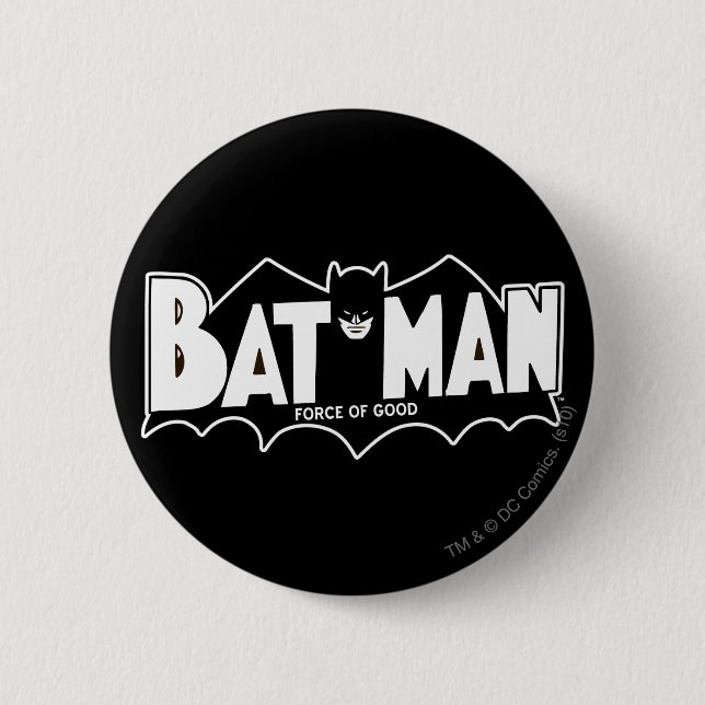 Macaron Rond 5 Cm Batman | Logo Force of Good 60s (Devant)