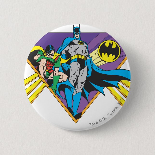 Macaron Rond 5 Cm Batman & Robin 2 (Devant)