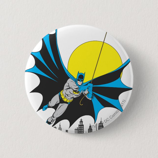 Macaron Rond 5 Cm Batman Swings (Devant)