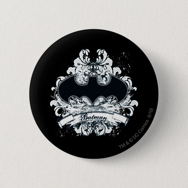 Macaron Rond 5 Cm Batman Vintage Urban Grunge (Devant)