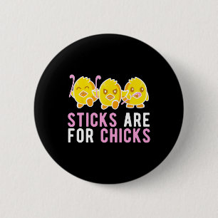 Macaron Rond 5 Cm Bâtons pour les filles joueuse de hockey sur gazon
