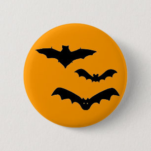 Macaron Rond 5 Cm Bats d'Halloween